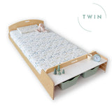 Sapiens Child Cherry Twin Birch CHERRY TWIN - Montessori Floor Bed with Shelves Birch vendu par Veille sur toi
