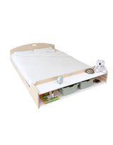Sapiens Child Lit Montessori au sol format double avec étagères - CHERRY FULL - Sapiens child vendu par Veille sur toi
