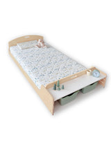 Sapiens Child Lit Montessori au sol format simple avec étagères - CHERRY TWIN - Sapiens child vendu par Veille sur toi