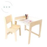 Sapiens Child Lumen - Maple -  No Pegboard - White LUMEN - Big Kid Desk & Chair | Adjustable Height Study Table Maple / Not Included / White vendu par Veille sur toi