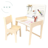 Sapiens Child Lumen - Maple -  With Pegboard - Natural LUMEN - Big Kid Desk & Chair | Adjustable Height Study Table Maple / Included / Natural vendu par Veille sur toi