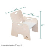 Sapiens Child PAPAYA SET - Weaning Montessori Table and Chair Adjustable Height vendu par Veille sur toi