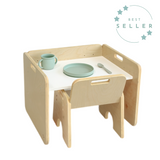 Sapiens Child PapayaSetBirch PAPAYA SET - Weaning Montessori Table and Chair Adjustable Height Birch vendu par Veille sur toi