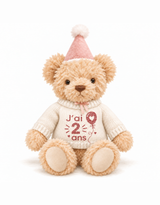 Snuggle Bunnies SB-125820-Chandail Peluche Arthur l'ours de fête avec chandail personnalisé - Sky - Snuggle Bunnies vendu par Veille sur toi