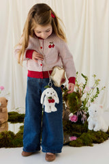 Snuggle Bunnies SB-174347 Breloque pour sac - Pénélope le lapin avec cerise - Marshmallow - Snuggle Bunnies vendu par Veille sur toi