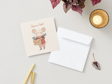 Carte de souhaits de Noël faite au Québec avec motif de souris de Noël - Veille sur toi