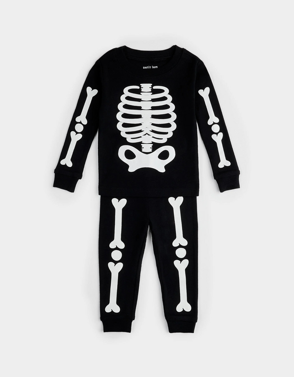 Pyjama - Squelette Halloween - Brille dans le noir - Petit Lem