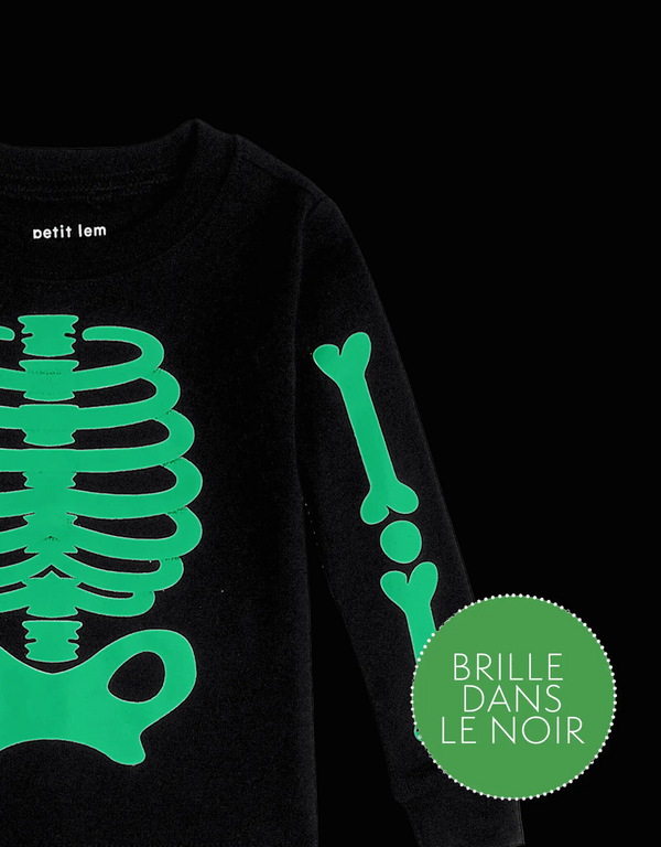 Pyjama - Squelette Halloween - Brille dans le noir - Petit Lem