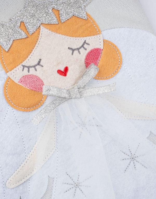 Bas de Noël brodé - Ange aux cheveux blonds - Stephen Joseph