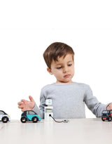 Tender Leaf Toys TL8373 Ensemble de 3 voitures intelligentes en bois - Tender Leaf Toys vendu par Veille sur toi