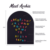 The Type Set Co. AMWD-LG-IB Tableau magnétique autocollant - Noir - The Type Set Co. vendu par Veille sur toi