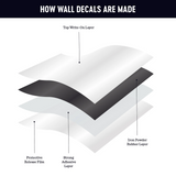 The Type Set Co. AMWD-LG-PW Tableau magnétique autocollant - Blanc - The Type Set Co. vendu par Veille sur toi