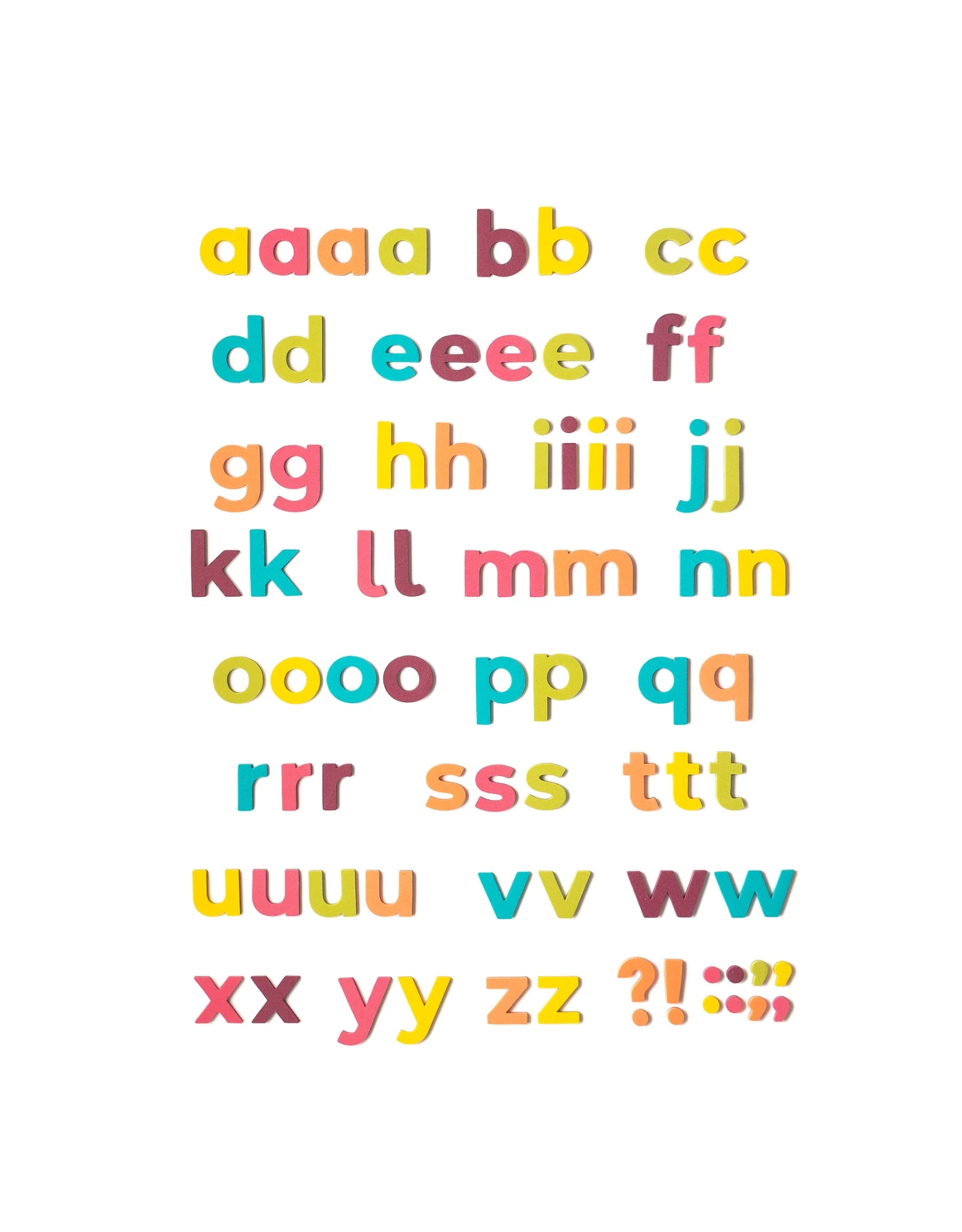 75 lettres minuscules magnétiques - The Type Set Co. | Veille sur toi