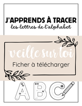 Veille sur toi ⚜ Cahier d'activités - Apprendre à tracer les lettres de l'alphabet vendu par Veille sur toi