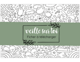 Veille sur toi ⚜ Coloriage de Noël "Joyeuses Fêtes" GRATUIT à télécharger! vendu par Veille sur toi