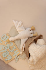 Veille sur toi ⚜ DD-030-00 Doudou Oie - Odile crème - Veille sur toi vendu par Veille sur toi