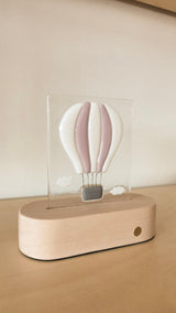 Veille sur toi ⚜ Lampe de table - Montgolfière rose - Veille sur toi vendu par Veille sur toi