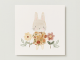 Veille sur toi ⚜ VST-CARTE-008 Carte de souhaits - Lapine dans les fleurs - Veille sur toi vendu par Veille sur toi