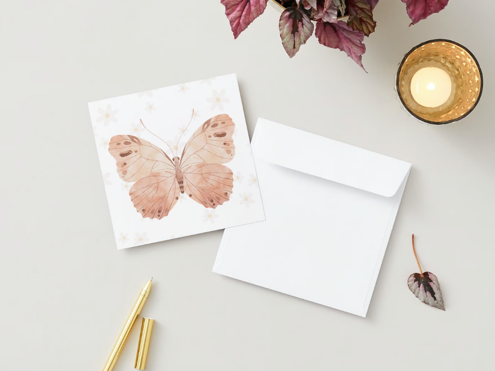 Carte Papillon 'Merci Beaucoup' - Soft Whispers - Neuf - Marque Xpress Yourself