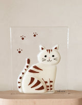 Veille sur toi ⚜ VST-LTV-007 Plaque de verre pour lampe de table - Chat Sammy - Veille sur toi vendu par Veille sur toi