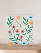 Veille sur toi ⚜ VST-LTV-008 Plaque de verre pour lampe de table - Fleurs délicates - Veille sur toi vendu par Veille sur toi