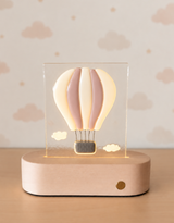 Veille sur toi ⚜ VST-LTV-011 Plaque de verre pour lampe de table - Montgolfière rose - Veille sur toi vendu par Veille sur toi