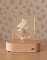 Veille sur toi ⚜ VST-LTV-014 Plaque de verre pour lampe de table - Anna la souris ballerine - Veille sur toi vendu par Veille sur toi
