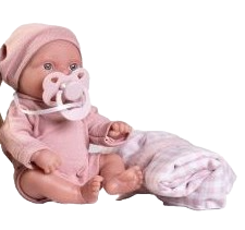 Poupée Picolin 21 cm - Poupée avec suce et couverture enveloppante - Antonio Juan