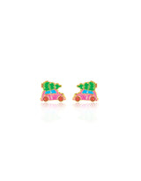 Boucles d'oreilles en émail - Sapin & voiture - Girl Nation