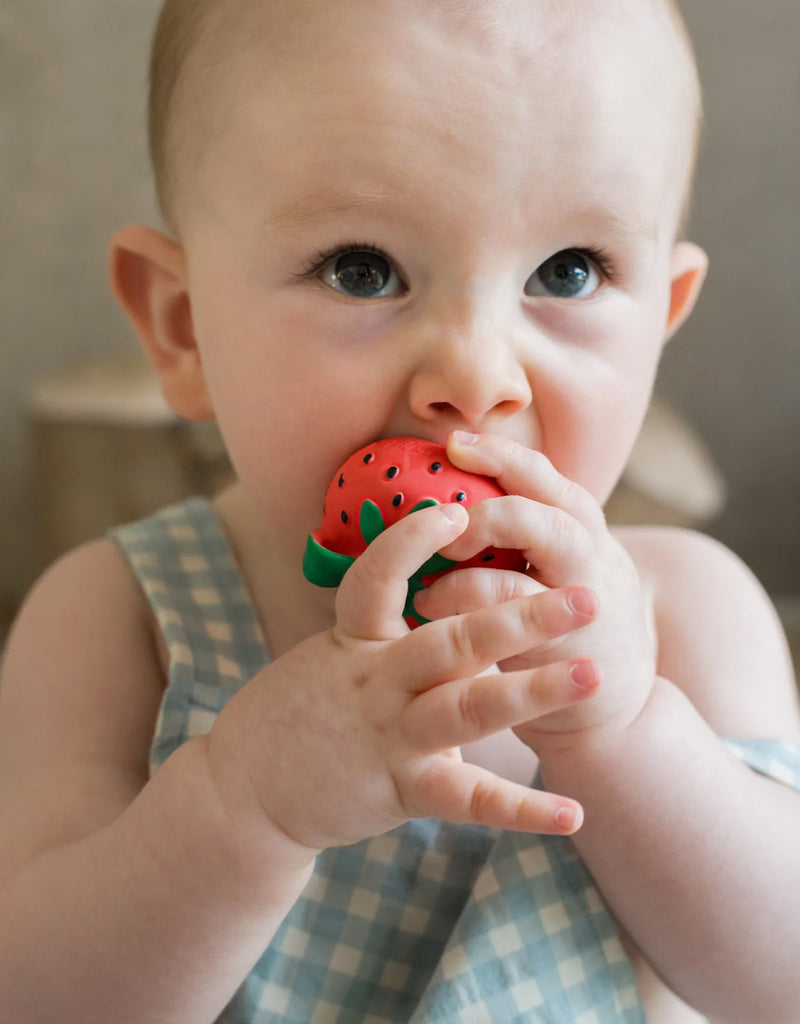 Natural rubber teether - Clementino the Orange