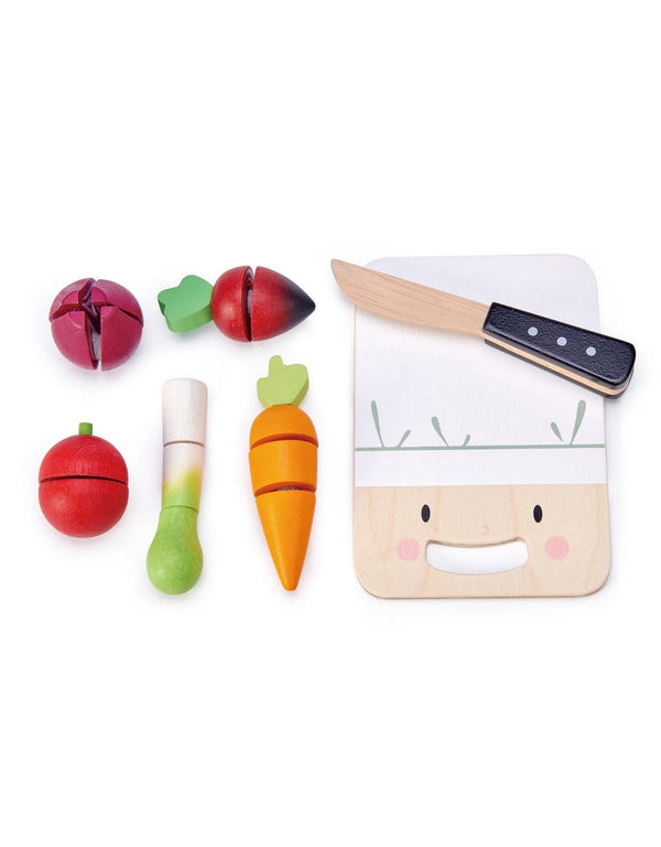 Ensemble planche à découper - Mini chef - Tender Leaf Toys
