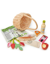 Panier en osier & aliments pour le marché - Tender Leaf Toys