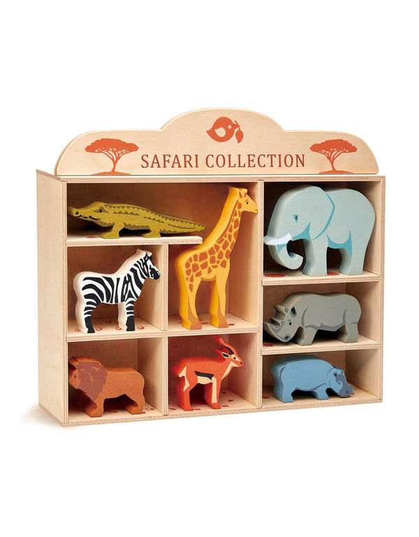 Figurine et présentoir - Collection Safari - Tender Leaf Toys