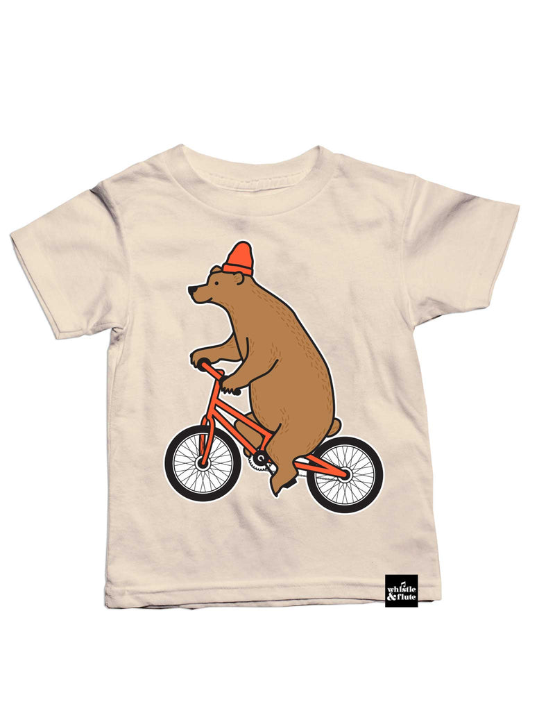 T-shirt kawaii Ours à bicyclette - Enfant - Whistle & Flute