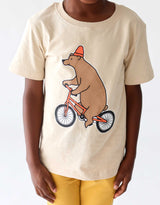 T-shirt kawaii Ours à bicyclette - Enfant - Whistle & Flute