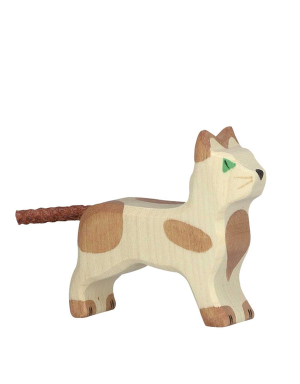 Animal en bois - Chat tacheté marque  Holztiger vendu par Veille sur toi
