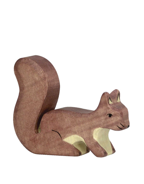 Animal en bois - Écureuil brun debout - Holztiger marque  Holztiger vendu par Veille sur toi