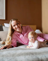 Bibs Suces bohème - Rose blush et vanille - Brille dans le noir - Bibs vendu par Veille sur toi