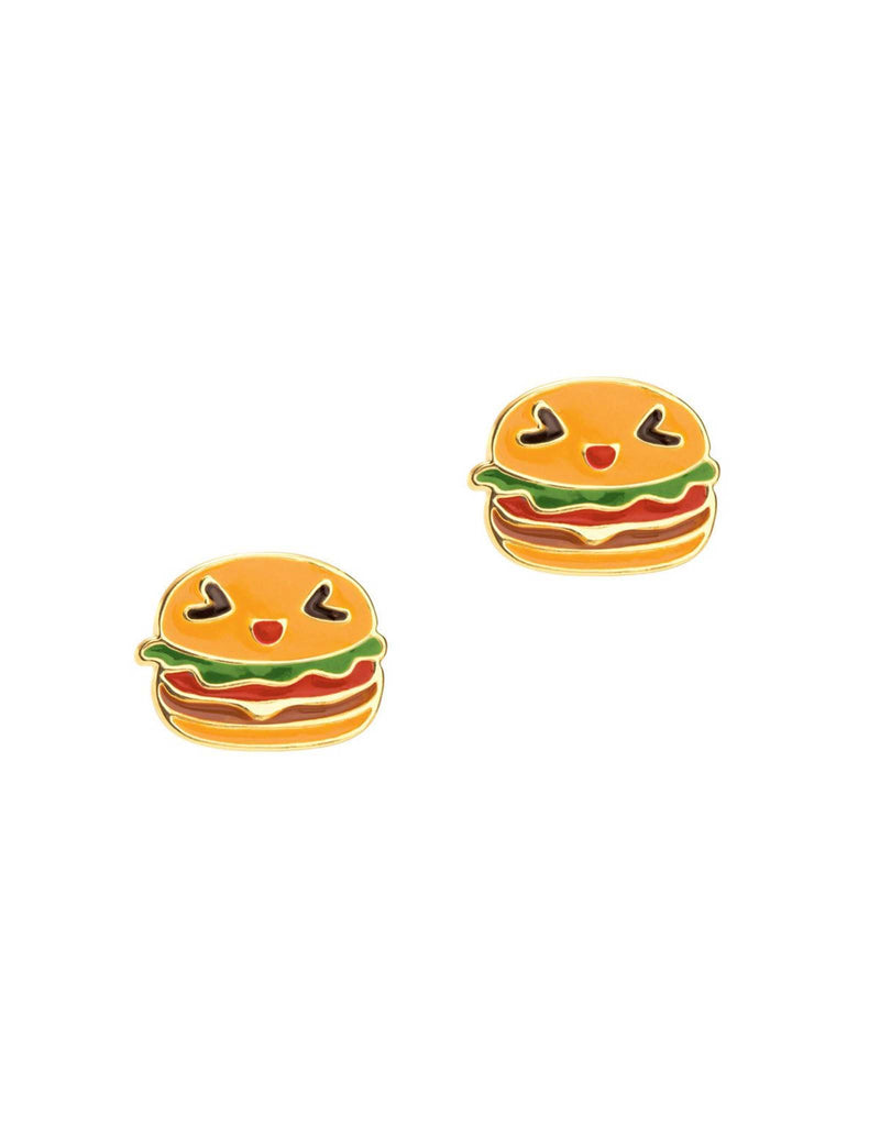 Boucles d'oreilles en émail - Hamburger Default marque  Girl Nation vendu par Veille sur toi