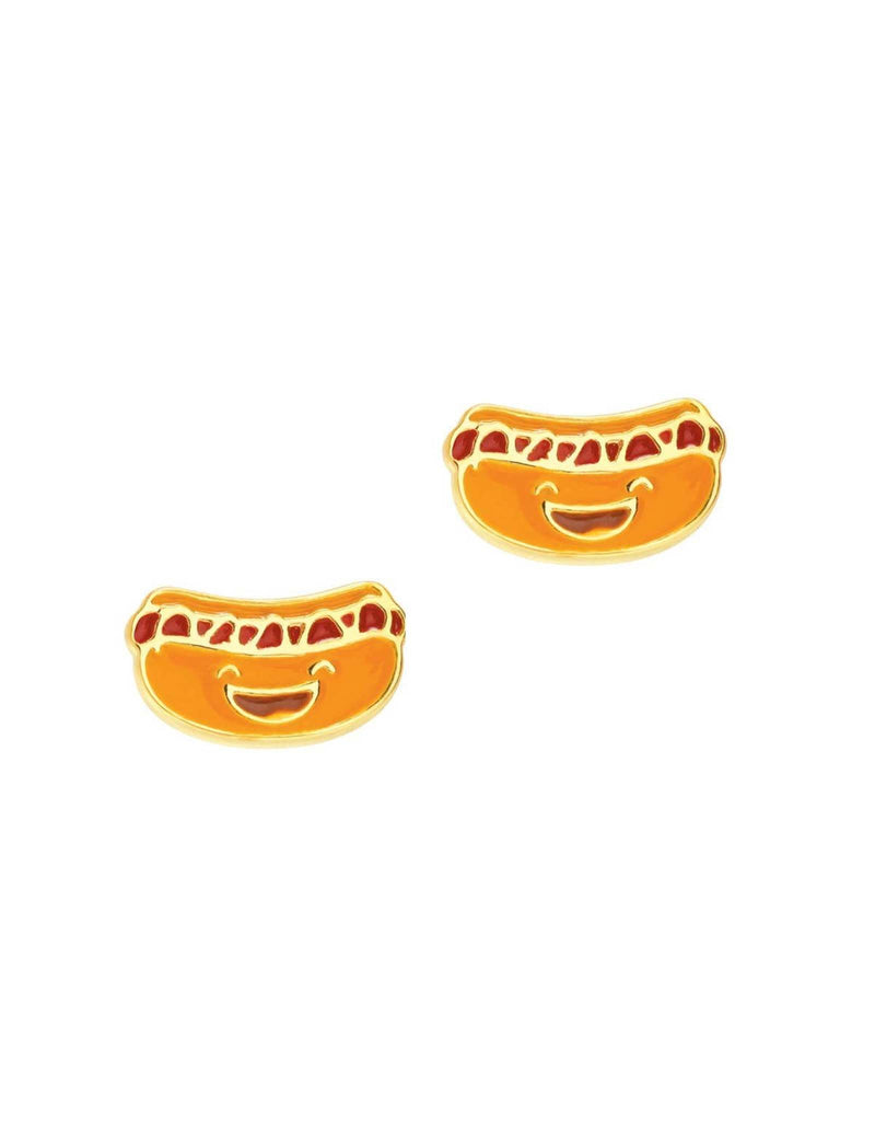 Boucles d'oreilles en émail - Hot dog - Girl Nation Default marque  Girl Nation vendu par Veille sur toi