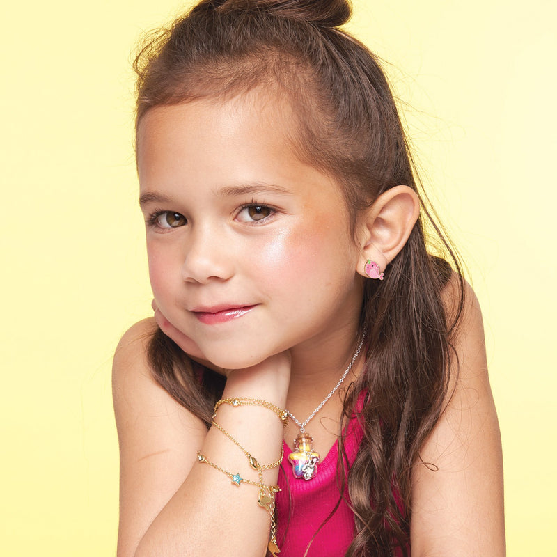 Boucles d'oreilles en émail - Petites fleurs roses - Girl Nation Default marque  Girl Nation vendu par Veille sur toi