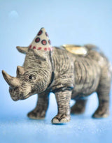 Camp Hollow caketopper-rhino Porte-bougie en porcelaine - Cake Topper - Rhinocéros - Camp Hollow vendu par Veille sur toi