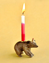 Camp Hollow W164 Porte-bougie en porcelaine - Cake Topper - Ours - Camp Hollow vendu par Veille sur toi