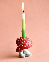 Camp Hollow W166 Porte-bougie en porcelaine - Cake Topper - Champignon - Camp Hollow vendu par Veille sur toi