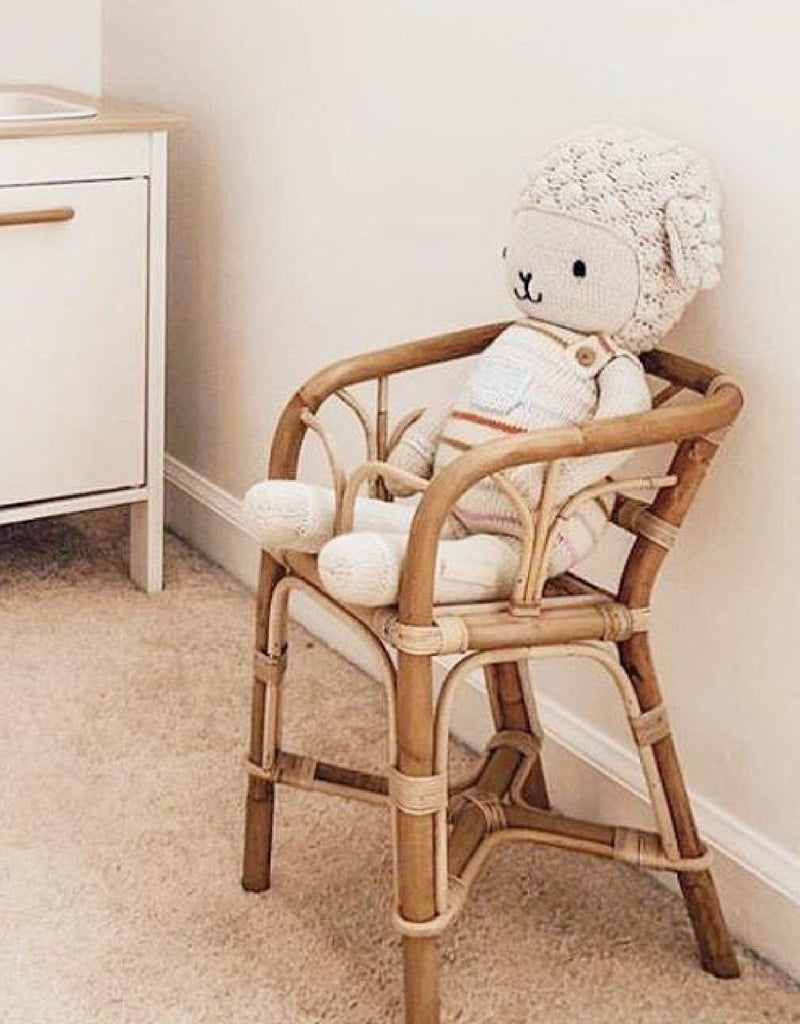 Chaise suspendue en rotin pour poupée - Poppie Toys - Accessoire de poupée