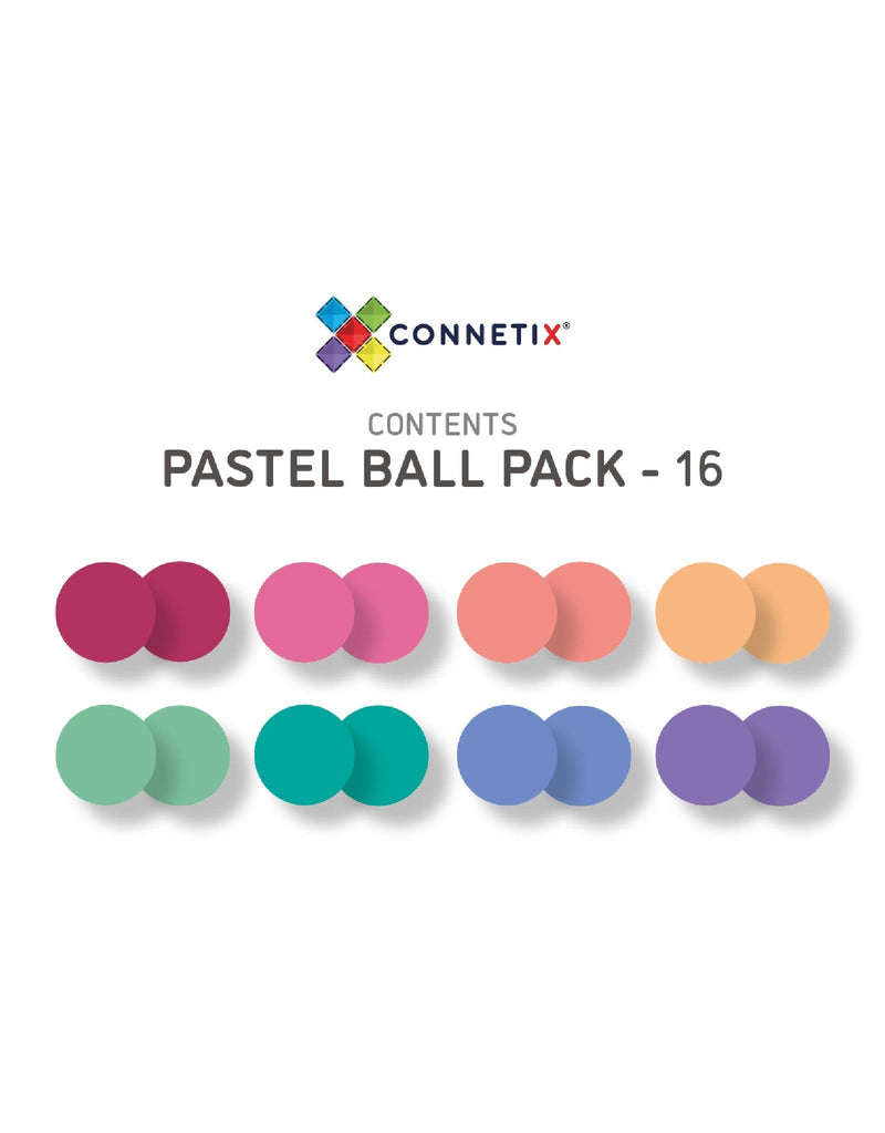 Connetix Ensemble de 16 balles - Pastel - Connetix vendu par Veille sur toi