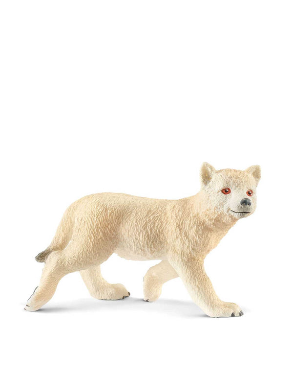 Figurine - Bébé loup artique marque  Schleich vendu par Veille sur toi
