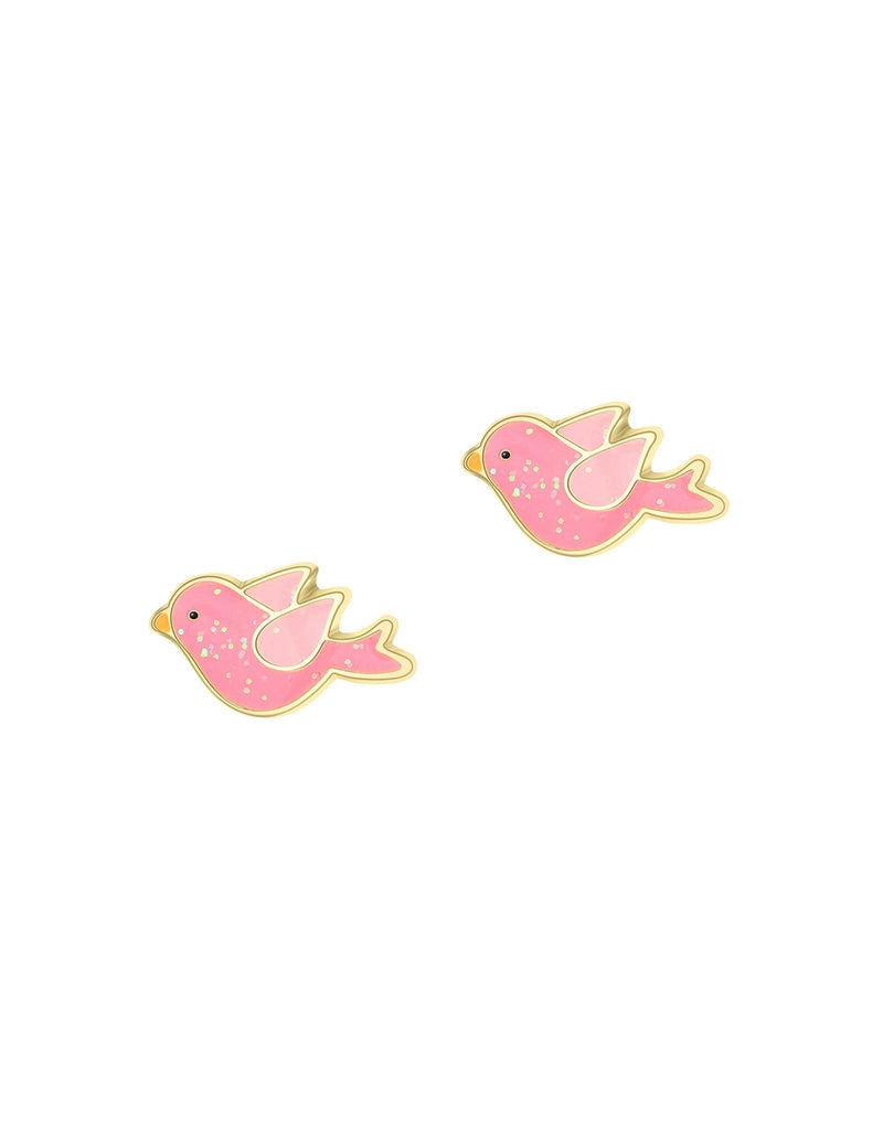 Girl Nation GN-J454s Boucles d'oreilles en émail - Oiseau scintillant - Girl Nation vendu par Veille sur toi