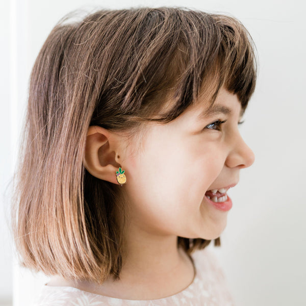 Girl Nation GN-J509S02 Boucles d'oreilles en émail - Coeur ailé vendu par Veille sur toi