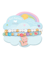 Girl Nation GN-J826B Duo de bracelets - Un amour de chat - Girl Nation vendu par Veille sur toi